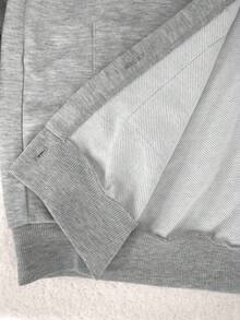 Franclia Women's Solid Color Long Sleeve Single-Breasted Pocket Casual Baseball Collar Regular Jacket, Autumn - Light Grey - View 5