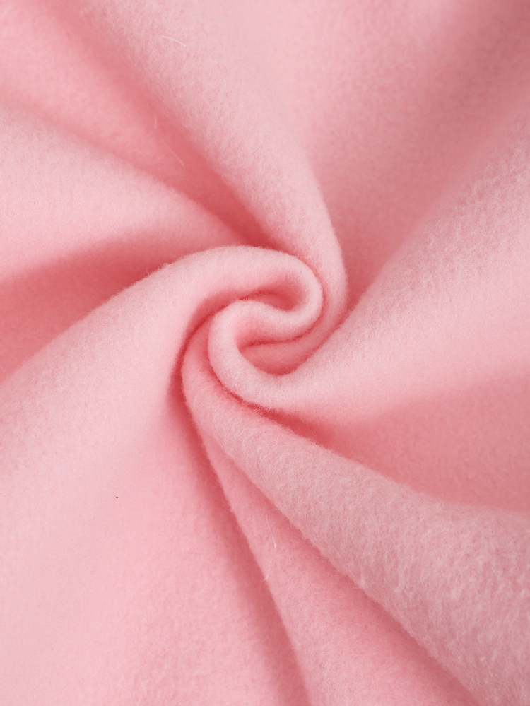 Girls' Teen Solid Color Fashion Cute Streetwear Bow Sweatshirt Jacket, Long Sleeve, Comfortable Fleece Fabric, Design-Driven Sleeve Detail Pink Winter - Pink - View 7
