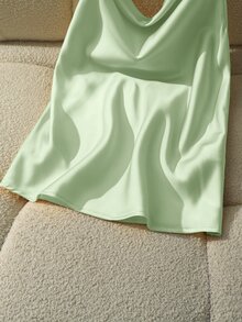 Franclia New Arrival Spring/Summer Halter Backless Fitted Women Tank Top - Mint Green - View 6