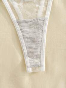 Eraneu 7pcs/Pack Fresh Butterfly Lace Thong Panties - Multicolor - View 6
