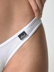 Loungeista Women's Casual Multicolor Print Fabric Thong Panties - Multicolor - View 5