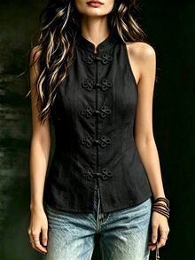 Hanfu Tops - Black - View 5