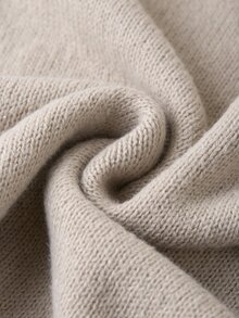 Elaquor 大尺碼貼花刺繡圓領長袖時尚套頭毛衣 - 灰色 - 查看 6