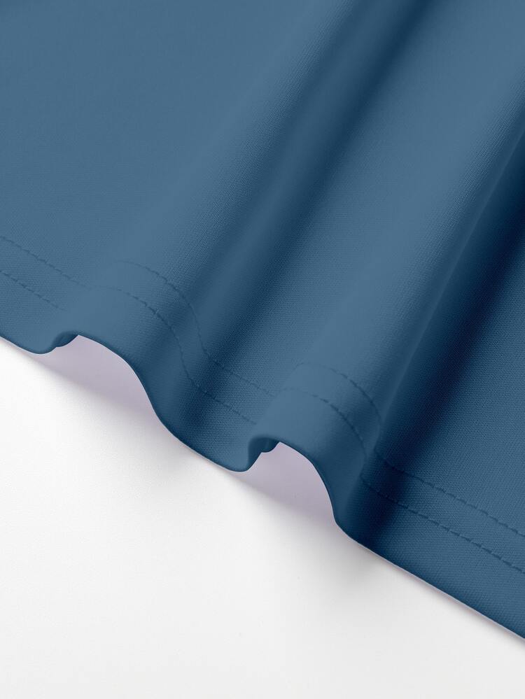 Manfinity Dauomo Camisa polo para hombre, estilo de negocios, para ir al trabajo, uso de oficina, diario, diseño minimalista, estampado de velero, verano - Neblina azul - Añade 3