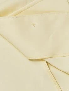 SHEIN MOD 女款單排扣長袖西裝外套與抹胸洋裝套裝，夏季服飾，優雅法式職場通勤穿搭，返校奶油色 - 淡黃色 - 查看 9