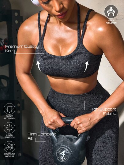 Solea Cove U-Neck Backless Camisole Sports Bra For Women, Seamless Tight-Fitting Cropped Yoga Bra, Fitness Workout Top