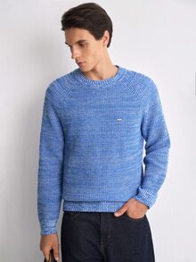 RONVEXI 男士休閒圓領毛衣，秋冬節日慶典街頭風 - 彩色 - 查看 4