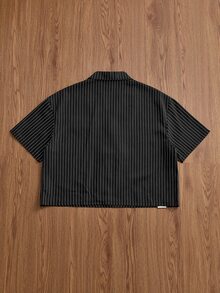 SWAVVY Men's Striped Shirt And Suit Pants Set - Black - View 7