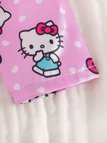 HELLO KITTY AND FRIENDS | SHEIN 女童全印花長袖上衣與長褲休閒日常居家睡衣套裝 - 粉色 - 查看 7