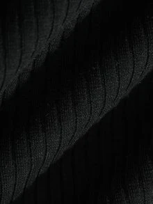 FRIFUL 純色前綁帶抓皺胸前上衣 可愛上衣 - 黑色 - 查看 3