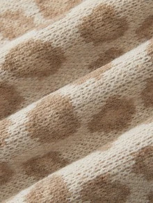 SHEIN Busana Musim Gugur untuk Wanita - Sweater Kasual Motif Leopard untuk Wanita, Sosial - MultiWarna - View 5