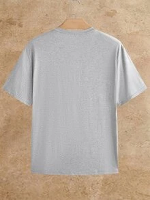 HIMLAND Men's Summer Casual Versatile Solid Color Short Sleeve T-Shirt 3 Pieces Set - Multicolor - View 4