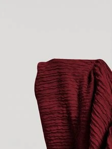 SHEIN MOD 女款街頭風蕾絲拼接紋理連身短褲 - 酒紅色 - 查看 6