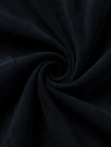 Juhart 大码纯色拉链休闲百搭长袖夹克 - 黑色 - 查看 6