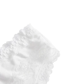 Ocili 5pcs/Pack Chic Autumn Leisure Basic Solid Color Soft 100% Cotton Lace Trim Low Waist Women's Briefs - White - View 7