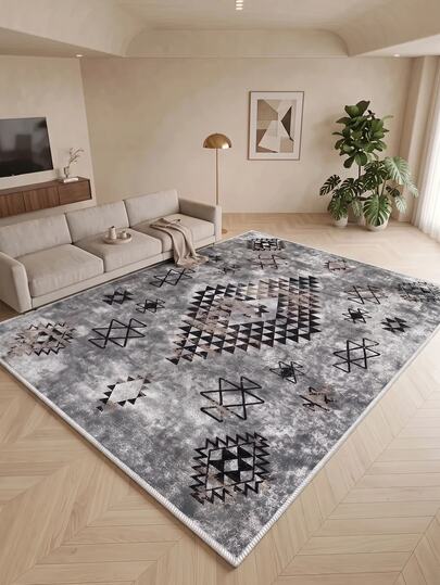 Digitally Printed Non-Slip Washable Runner And Area Rug Living Room Carpet, Modern Design | Modern, Scandinavian, Bohemian And Classic Styles | 100% Polyester