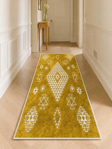 Digitally Printed Non-Slip Washable Runner And Area Rug Living Room Carpet, Modern Design | Modern, Scandinavian, Bohemian And Classic Styles | 100% Polyester - Beige - View 2