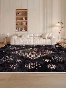 Digitally Printed Non-Slip Washable Runner And Area Rug Living Room Carpet, Modern Design | Modern, Scandinavian, Bohemian And Classic Styles | 100% Polyester - Grey - View 6