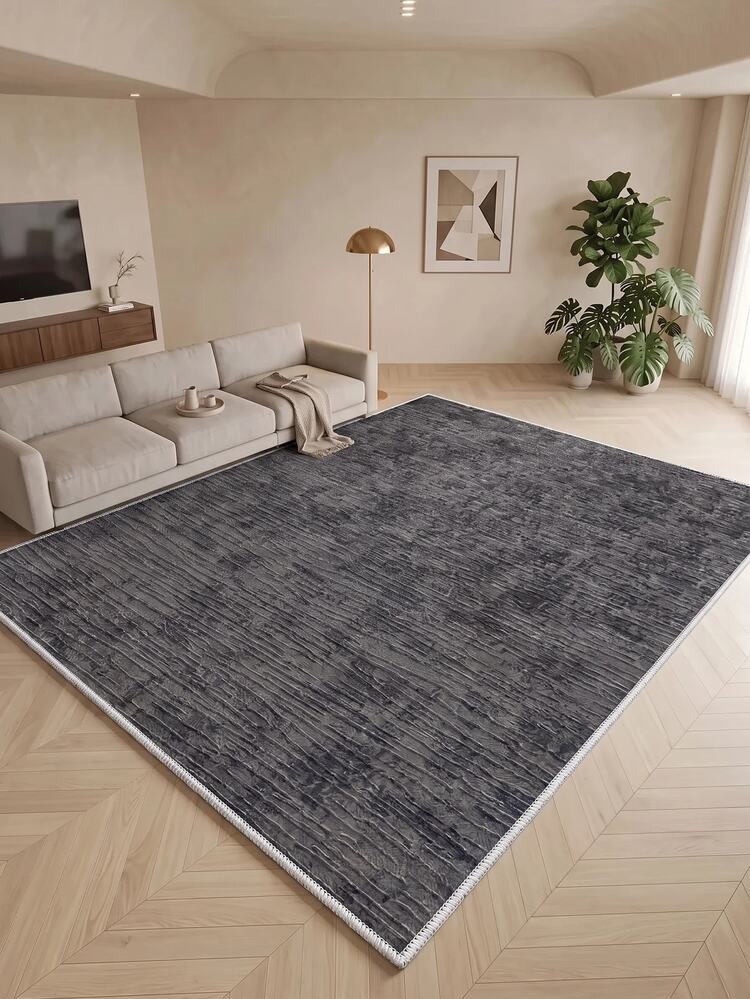 Digitally Printed Non-Slip Washable Runner And Area Rug Living Room Carpet, Modern Design | Modern, Scandinavian, Bohemian And Classic Styles | 100% Polyester - Grey - View 1