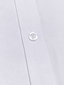 Manfinity Mode Men's White Long-Sleeve Shirt, Suitable For Business And Commuting. - White - View 4