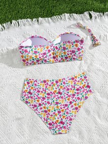 SHEIN Swim Summer Springbreak 2 Pieces New Multi-Color Push-Up Bikini Set, Sexy Elegant Vacation Avant-Garde Minimalist Party Swimwear For Women - Multicolor - View 7