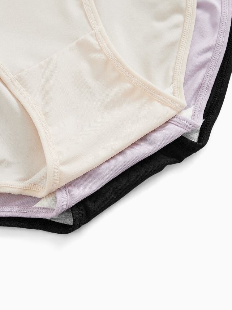 Slumbrini 3pcs/Pack Plus Size Women High Waist Panties, Criss-Cross Design, Seamless, Stretchy, Soft, Breathable - Multicolor - View 14