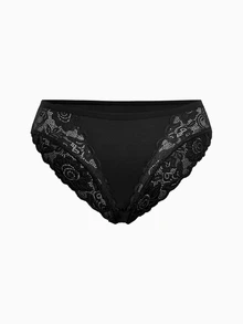 Slumbrini 3pcs Set Romantic Style Comfortable Plus Size Women Contrast Lace Cotton Briefs - Multicolor - View 16
