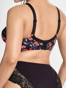 Slumbrini 3pcs Set Romantic Style Comfortable Plus Size Women Contrast Lace Cotton Briefs - Multicolor - View 2