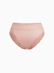 3pcs/Pack Solid Color Lace Trim Elastic Plus Size Women Panties - Multicolor - View 12