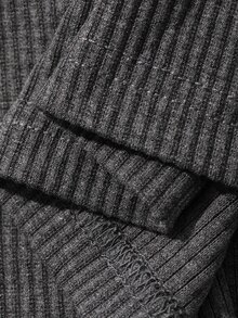 Dazy Plus Kaos Wanita Gaya Seksi dengan Motif Patchwork dan Warna Kontras, Model Kasual untuk Sehari-hari, Cocok untuk Musim Semi dan Gugur. - Dark Grey - View 7
