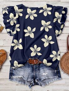 SHEIN VCAY Blus Ukuran Plus - MultiWarna - View 6