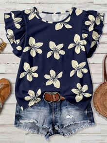 SHEIN VCAY Blus Ukuran Plus - MultiWarna - View 1
