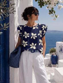 SHEIN VCAY Blus Ukuran Plus - MultiWarna - View 3