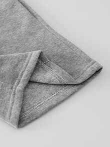 Teen Girls Fall Outfits Fall Hoodie & Sweatshirt Co-Ords, Holiday Outfits, Casual, Comfortable, Daily, Cute Autumn Winter - Grey - View 6
