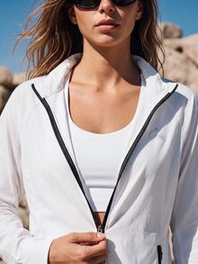 WanderVale Casual Sports Outdoor Sun Protection Jacket - White - View 9