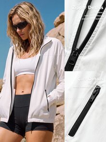 WanderVale Casual Sports Outdoor Sun Protection Jacket - White - View 2