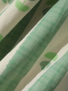 Dazy Plus Gaun Tidur Wanita Ukuran Besar Lengan Pendek Longgar Kasual dengan Motif Bunga dan Hiasan Renda Kontras, Musim Semi/Panas - Mint Green - View 6