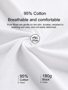 SHEIN EZwear 女款 95% 棉 純黑色前開扣休閒修身喇叭褲 - 全季適用 - 白色 - 查看 3