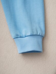HELLO KITTY AND FRIENDS | SHEIN Sweatshirt Anak Perempuan Remaja dengan Gambar Kartun dan Huruf Lucu, Musim Gugur - Biru - View 7