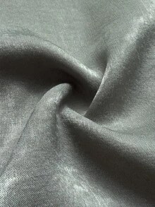 Maweii Plus Size Bowknot Cinched Waist Shirt With Wide Leg Pants Two Pieces Set, Elegant Celestial Ladies Suit Autumn Dinner Party Grey - Green - View 6