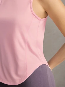 Activina Women's Pink Fitted Casual Fitness Sports Tank Top - Pink - View 7
