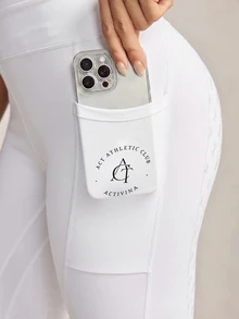 Activina 女款純色修身長褲馬術套裝 - 白色 - 查看 7