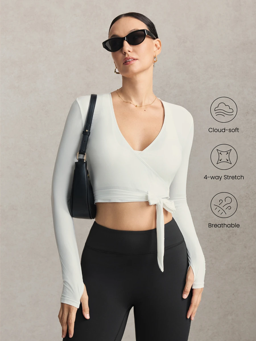 Activina Women's White Semi-Sheer Fitted Long Sleeve Sports Cardigan - White - View 1
