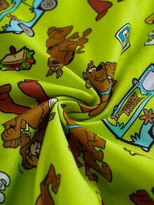 SCOOBY-DOO X SHEIN Plus Size Women's Lingerie Set, Co-Branded - Green - View 8