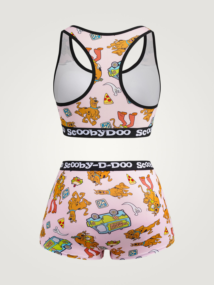 SCOOBY-DOO X SHEIN Bộ áo ngực và quần lót cỡ lớn dành cho nữ, hợp tác sản xuất giữa hai thương hiệu. - Hồng - Xem 2