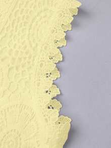 GlowEve Women's Crochet Lace Camisole Top, Fashionable Elegant Sleeveless Blouse Design - Light Yellow - View 4