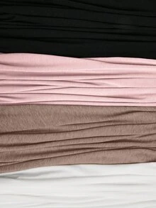 SHEIN LUNE 4件套加大码吊带连衣裙套装，基础款舒适凉感连衣裙，舒缓压力套装，优雅时尚女士休闲家居服，夏季连衣裙，简约连衣裙，吊带连衣裙，迷你连衣裙 - 彩色 - 查看 4