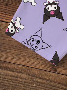 HELLO KITTY AND FRIENDS | SHEIN Tween Girl Letter Cartoon Print Short Sleeve T-Shirt And Shorts Casual Daily Set - White - View 7