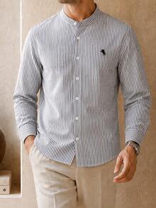 Core Aspect Camisa casual a rayas para hombre, otoño - Multicolor - Ver 5