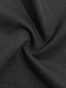 SHEIN PariChic Women's Casual Solid Color Straight Leg Pants - Black - View 5